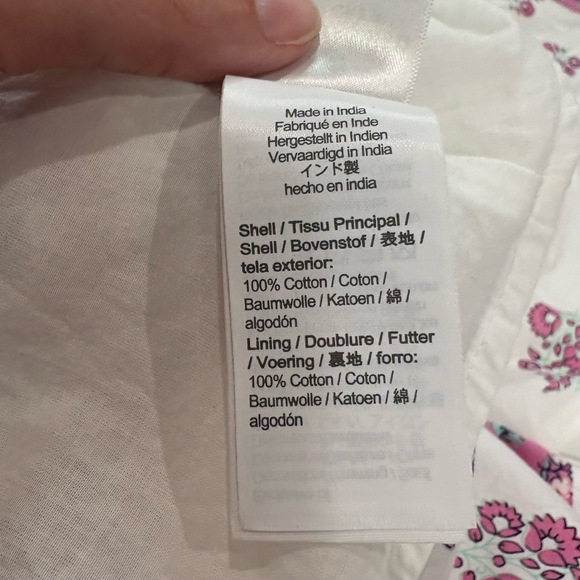 J.Crew Maxi Dress Womens 12 White Pink Floral Tiered Smocked‎ Wide Straps - Picture 7 of 10